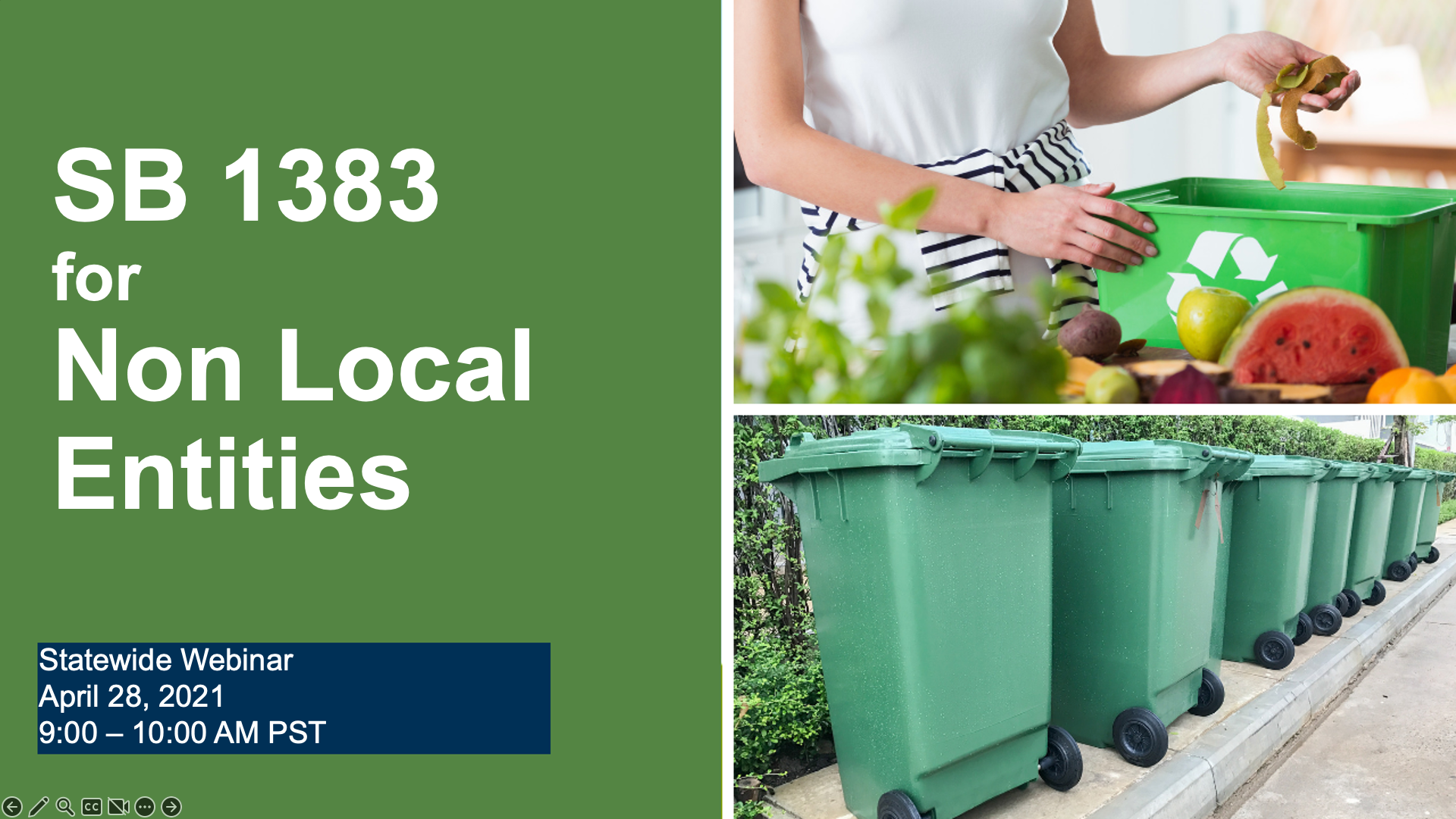 SB 1383 Non Local Entities PowerPoint cover slide